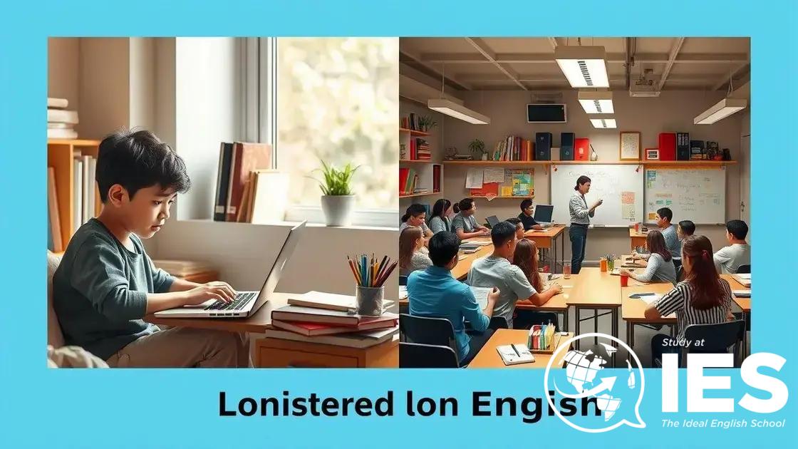 Cursos de inglês online versus presenciais: qual escolher?
